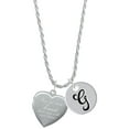 thumbnail image 1 of Delight Jewelry Silvertone You Are More Loved Engraved Locket Silvertone Script Initial Disc - G - Charm Necklace, 20"+3", 1 of 4