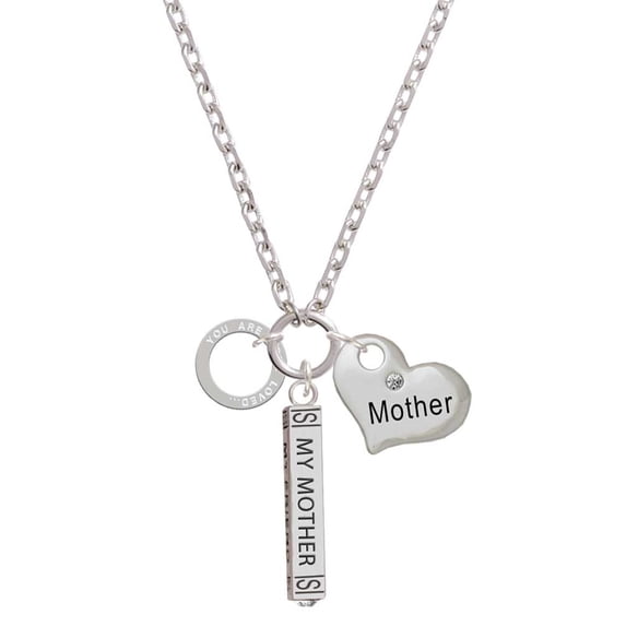Delight Jewelry Silvertone You Are More Loved Infinity Ring Always My Mother Bar Zoe Necklace