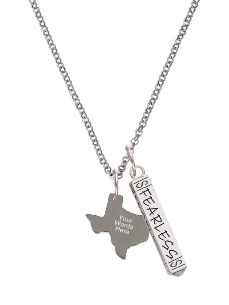 Delight Jewelry Stainless Steel Custom Engraved Texas - Silvertone