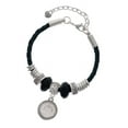 thumbnail image 1 of Delight Jewelry Stainless Steel Disc Nevertheless She Persisted Grandmother Celtic Knot Leather Bead Bracelet, 7"+2" Extender, 1 of 4