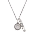thumbnail image 1 of Delight Jewelry Stainless Steel Disc Nevertheless She Persisted Silvertone Best Friends Forever Bar Charm Necklace, 23", 1 of 4