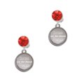 thumbnail image 1 of Delight Jewelry Stainless Steel Disc Sisters are Best Friends Forever Red Crystal Clip on Earrings, 1 of 5
