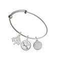 thumbnail image 1 of Delight Jewelry Stainless Steel Disc Stronger Braver Smarter Silvertone Let Things Go Tree Charm Bangle Bracelet, 1 of 4