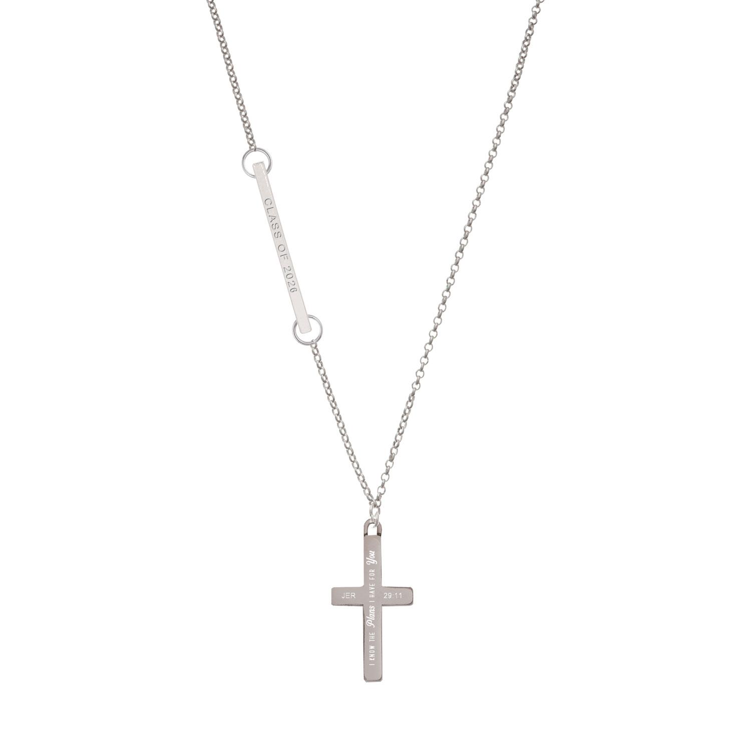 Personalized Engraved Cross Photo Album - Silver Custom Message Keepsake For Communion & Baptism