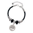 thumbnail image 1 of Delight Jewelry Stainless Steel Mighty Oak Tree of Life - Aunt Celtic Knot Leather Bead Bracelet, 7"+2" Extender, 1 of 4