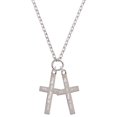 thumbnail image 1 of Delight Jewelry Stainless Steel Philippians 4:13 - I Can Do All Things Engraved Cross - I Have Plans for You Engraved Cross Zoey Necklace, 28", 1 of 4