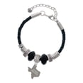 thumbnail image 1 of Delight Jewelry Stainless Steel Texas Raised Texas - Granddaughter Celtic Knot Leather Bead Bracelet, 7"+2" Extender, 1 of 4