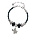 thumbnail image 1 of Delight Jewelry Stainless Steel Texas Raised Texas - Wife Celtic Knot Leather Bead Bracelet, 7"+2" Extender, 1 of 4