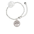 thumbnail image 1 of Delight Jewelry Stainless Steel Trust in the Lord Tree of Life - Silver-tone Flower Link Chain Bracelet, 6.75"+2" Extender, 1 of 4