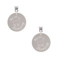 thumbnail image 1 of Delight Jewelry Stainless Steel You are Llamazing Llama Disc - Clear Crystal Post Earrings, 1 of 4