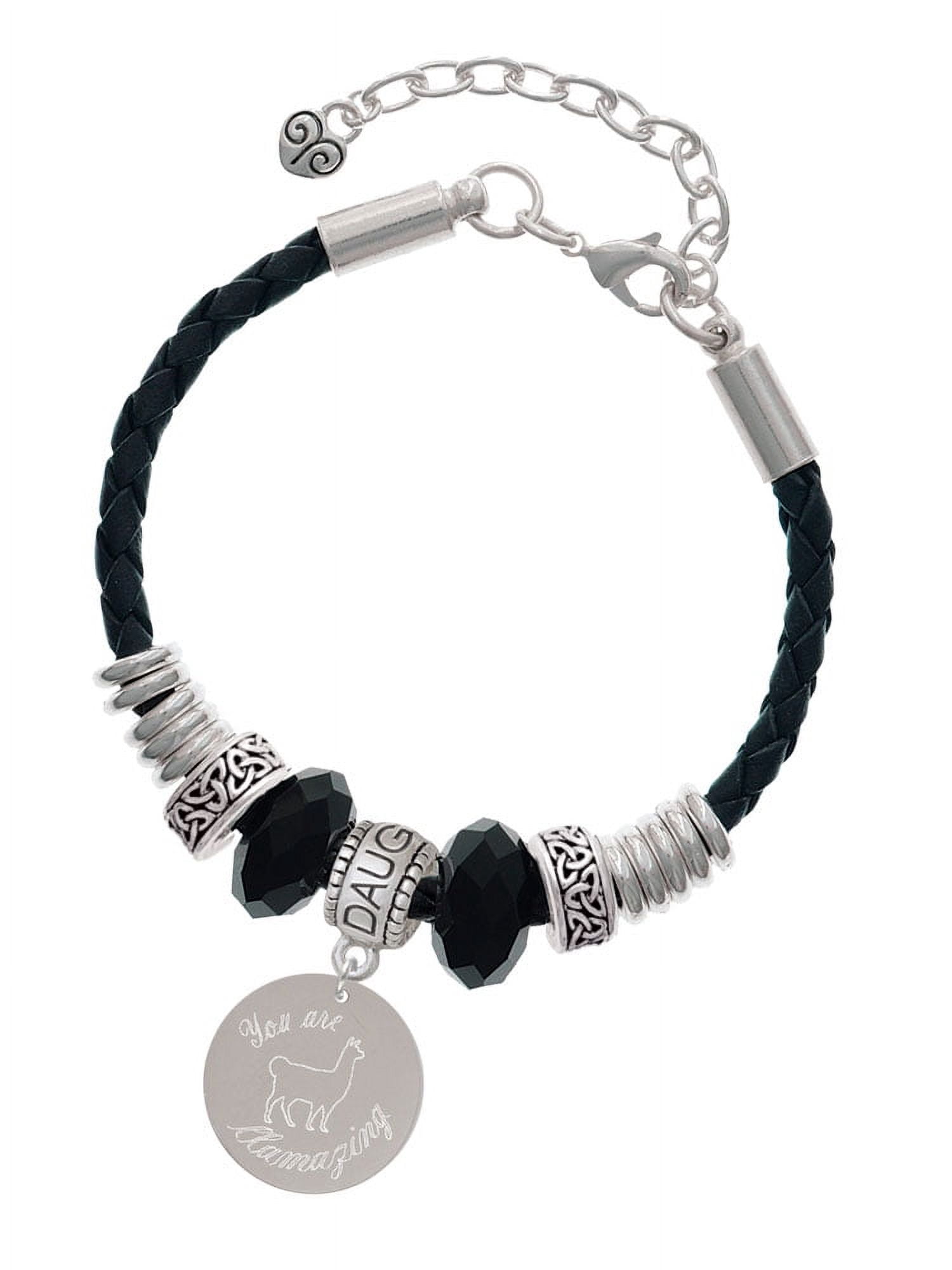 Llama Jewelry Gift Set - 'Never Forget How Llamazing You Are' Bracelet & Keychain, Stainless Steel, Animal Lover Gift