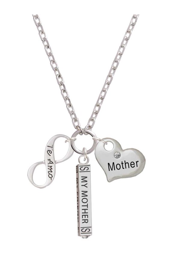 Te Amo Infinity Sign Always My Mother Bar Zoe Necklace