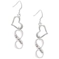 thumbnail image 1 of Delight Jewelry Te Amo Infinity Sign Open Heart French Earrings, 1 of 4
