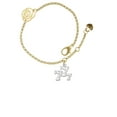 thumbnail image 1 of Delight Jewelry Three Lucky 7s Gold-tone Rose Link Chain Bracelet, 6.25"+1.75" Extender, 1 of 4
