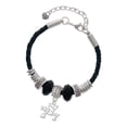 thumbnail image 1 of Delight Jewelry Three Lucky 7s Granddaughter Celtic Knot Leather Bead Bracelet, 7"+2" Extender, 1 of 4