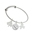 thumbnail image 1 of Delight Jewelry Three Lucky 7s Silvertone Let Things Go Tree Charm Bangle Bracelet, 1 of 4