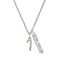 thumbnail image 1 of Delight Jewelry Two-tone 3-D Candy Cane Silvertone Hope Anchors the Soul Bar Charm Necklace, 23", 1 of 4