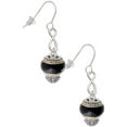 thumbnail image 1 of Delight Jewelry Two-tone Black Round Spinner Silver tone Infinity French Earrings, 1 of 4
