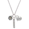 thumbnail image 1 of Delight Jewelry Two-tone Daisy Flower Always My Mother Bar Zoe Necklace, 1 of 4