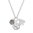 thumbnail image 1 of Delight Jewelry Two-tone Daisy Flower Let Things Go Fall Zoey Charm Necklace, 28", 1 of 4