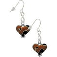 thumbnail image 1 of Delight Jewelry Two-tone Enamel Cheetah Print Heart Silver tone Infinity French Earrings, 1 of 4