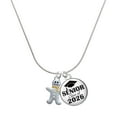 thumbnail image 1 of Delight Jewelry Two-tone Gingerbread Man with Crystal Buttons - Silvertone Senior Class of 2026 Dome Necklace, 18", 1 of 5