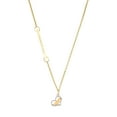thumbnail image 1 of Delight Jewelry Two-tone Labrador Silhouette Heart - Gold-tone Class of 2026 Delicate Bar Necklace, 18.75", 1 of 4