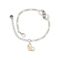 thumbnail image 1 of Delight Jewelry Two-tone Labrador Silhouette Heart Silver-tone Paw Infinity Link Chain Bracelet, 6"+2" Extender, 1 of 3
