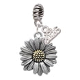 thumbnail image 1 of Delight Jewelry Two-tone Large Daisy Flower - Silver Plated Rope Charm Bead Dangle with Mini 2026, 1 of 4