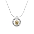thumbnail image 1 of Delight Jewelry Two-tone Love Hope Faith Believe Spinner Silver-tone You Mean the World to Me Ring Necklace, 18", 1 of 4