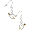 thumbnail image 1 of Delight Jewelry Two-tone Open Cupid's Heart Silver tone Infinity French Earrings, 1 of 4