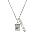 thumbnail image 1 of Delight Jewelry Two-tone Shadow Box ''Faith'' with Cross Silvertone Live the Life You Have Imagined Bar Charm Necklace, 23", 1 of 4