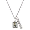 thumbnail image 1 of Delight Jewelry Two-tone Shadow Box ''Hope'' with Ribbon Silvertone Mother Daughter Bar Charm Necklace, 23", 1 of 4