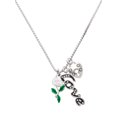 thumbnail image 1 of Delight Jewelry White Carnation Flower - Love and Lock Charm Necklace, 18"+1", 1 of 4