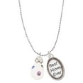 thumbnail image 1 of Delight Jewelry White Easter Egg with Color Crystal Dots Best Mom Ever Charm Necklace, 1 of 4