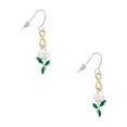 thumbnail image 1 of Delight Jewelry White Flower Gold Tone Infinity French Earrings, 1 of 4