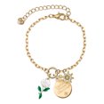 thumbnail image 1 of Delight Jewelry White Flower Goldtone Discover Dream Explore Zoey Charm Bracelet, 6.5+2" Extender, 1 of 1