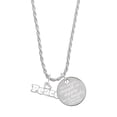 thumbnail image 1 of Delight Jewelry White ''Peace'' with Heart She is Clothed in Stength and Dignity Charm Necklace, 20"+3", 1 of 4
