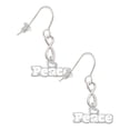 thumbnail image 1 of Delight Jewelry White ''Peace'' with Heart Silver tone Infinity French Earrings, 1 of 4