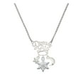 thumbnail image 1 of Delight Jewelry White Snowflake with Clear Crystal Silvertone Dream Big Pendant Necklace, 25", 1 of 4
