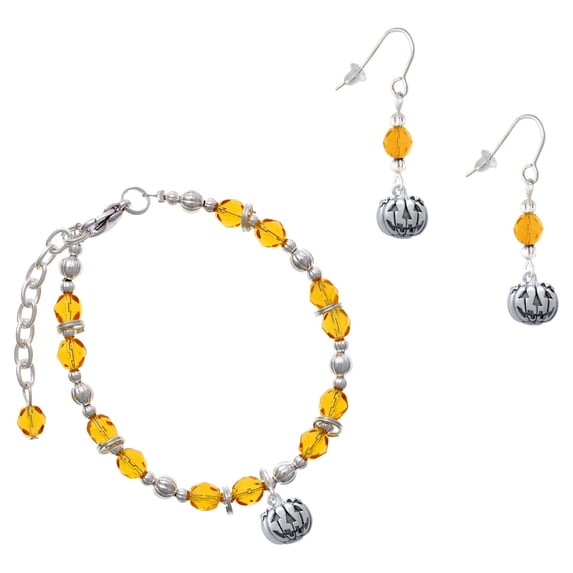 Delight Jewelry Yellow Beaded Bracelet and Earring Set, featuring ...