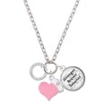 thumbnail image 1 of Delight Jewelry You Mean The World To Me Infinity Ring - Light Pink Heart Nurse Strong Zoe Necklace, 1 of 4