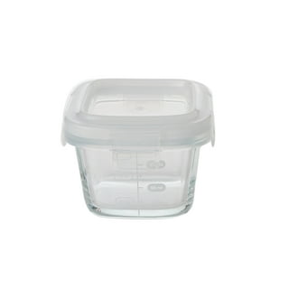 Finedine Baby Glass Food Storage Containers - 6 piece 4.4 Oz Airtight Lids  810158035096