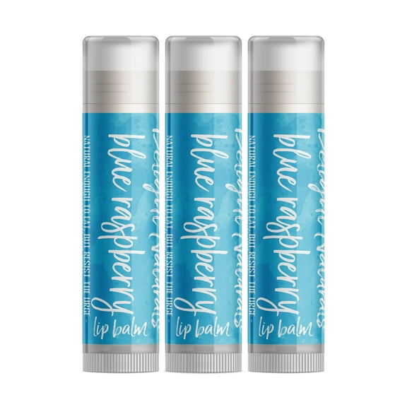 Delight Naturals Blue Raspberry Lip Balm - 3 Pack
