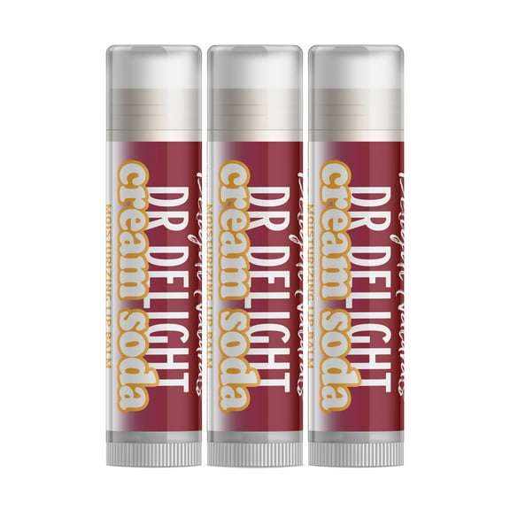 Delight Naturals Dr Delight Cream Soda Lip Balm - 3 Pack