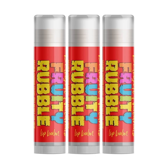 Delight Naturals Fruity Rubble Lip Balm - 3 Pack