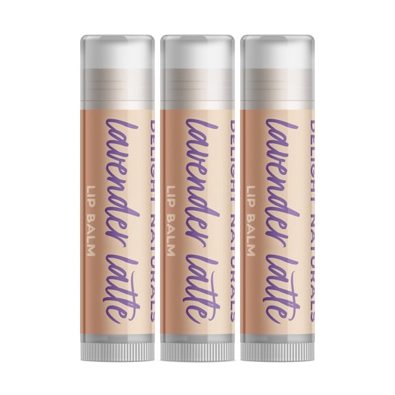 Delight Naturals Lavender Latte Lip Balm - Set of Three