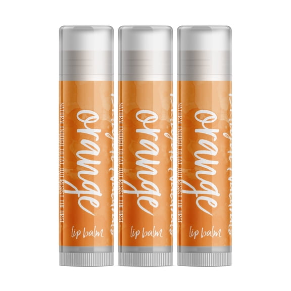 Delight Naturals Orange Lip Balm - 3 Pack