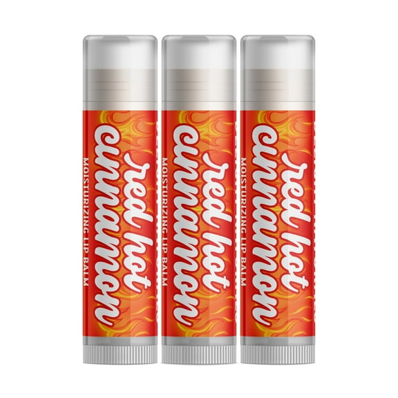 Delight Naturals Red Hot Cinnamon Lip Balm - 3 Pack