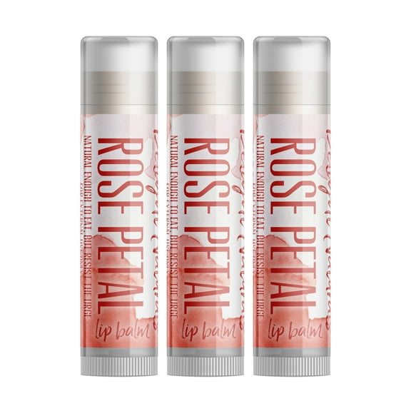 Delight Naturals Rose Petal Lip Balm - 3 Pack